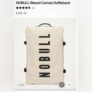 NOBULL Waxed Canvas Duffleback - Ivory